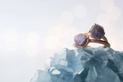 SALE Rose Gold Ruby ring | Red ruby crystal ring