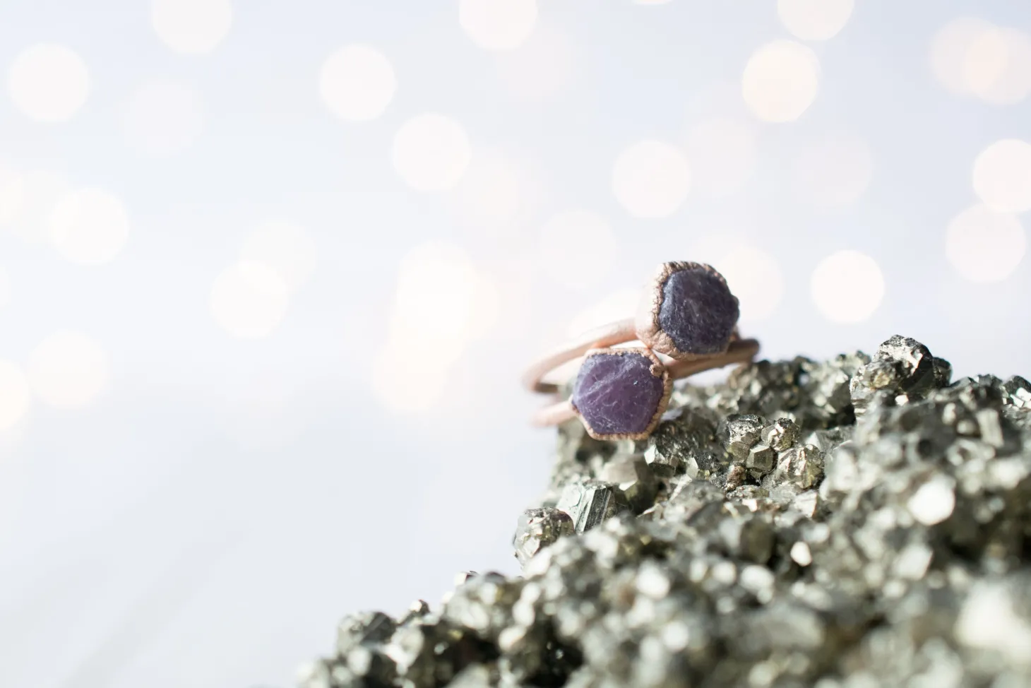 SALE Rose Gold Ruby ring | Red ruby crystal ring