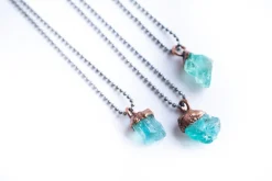SALE Rough apatite necklace | Blue apatite necklace