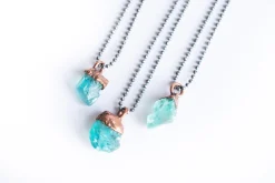 SALE Rough apatite necklace | Blue apatite necklace
