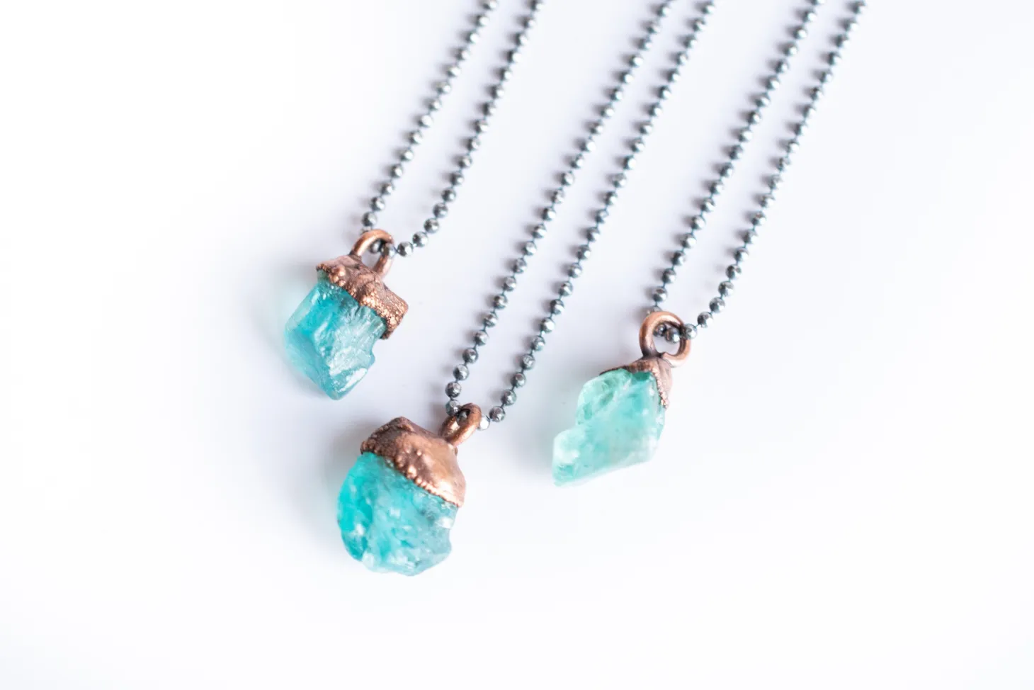 SALE Rough apatite necklace | Blue apatite necklace