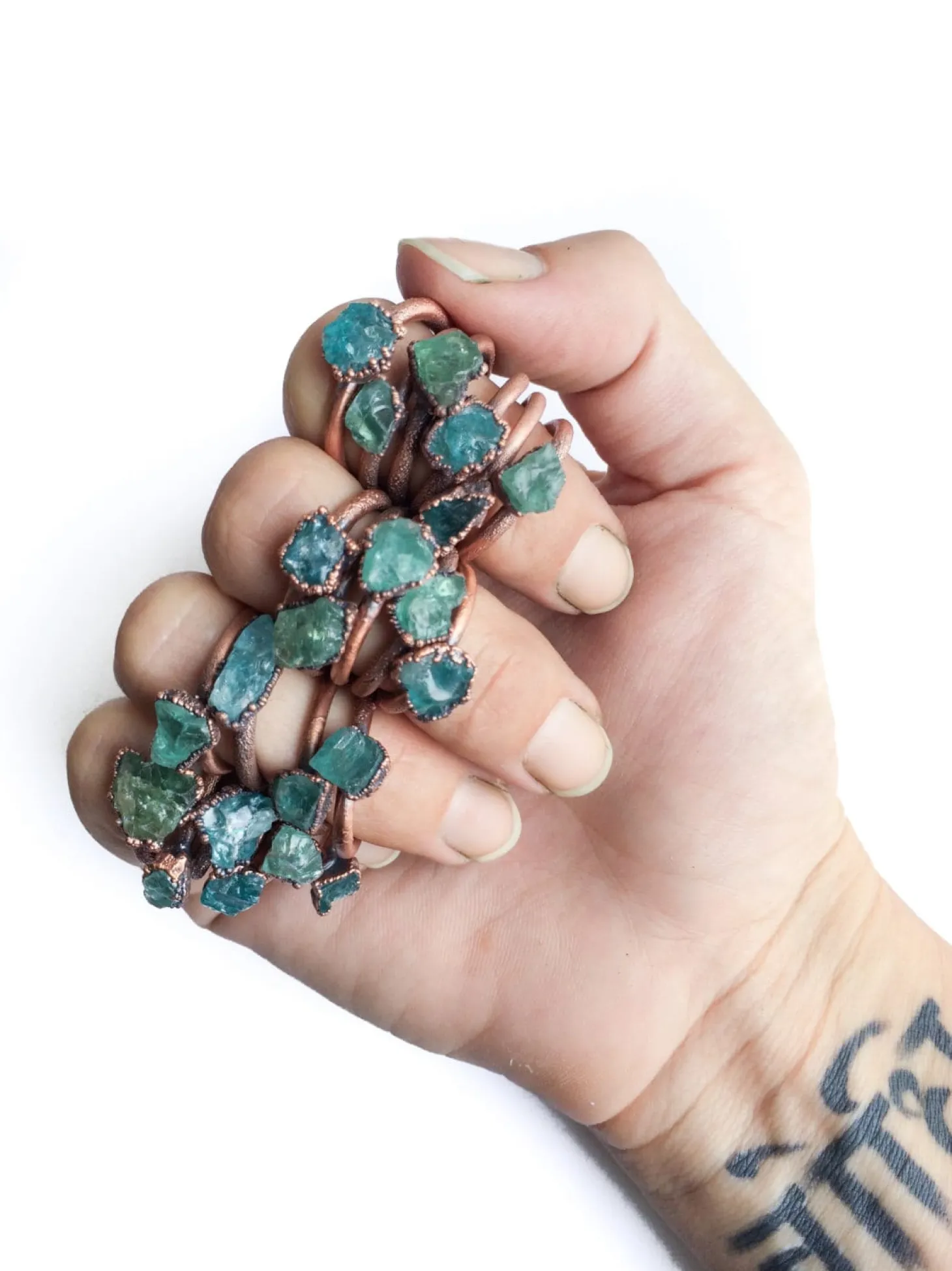 SALE Rough apatite ring | Blue apatite ring