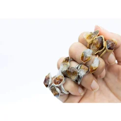 SALE Rough Citrine ring | Natural citrine ring