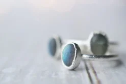 SALE Silver Labradorite ring | Gemstone stacking ring