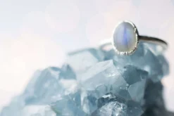 SALE Silver Moonstone ring | June Birthstone Ring