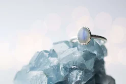 SALE Silver Moonstone ring | June Birthstone Ring