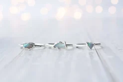 SALE Silver Opal ring | Raw opal ring