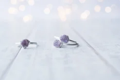 SALE Silver Ruby ring | Red ruby crystal ring