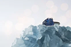 SALE Silver Tanzanite ring | Stone stacking ring