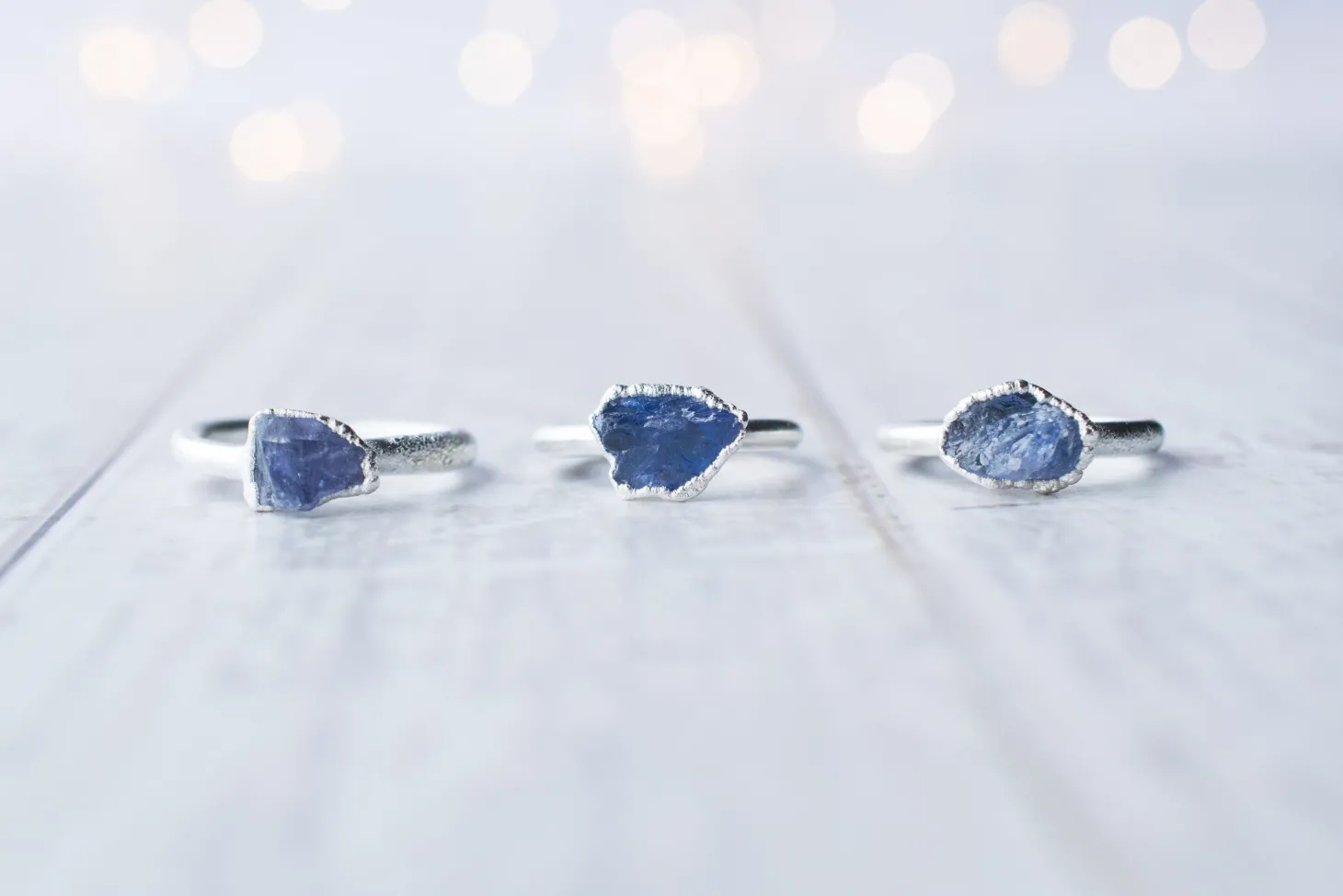 SALE Silver Tanzanite ring | Stone stacking ring