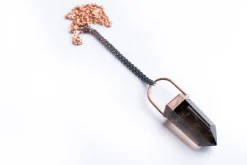 SALE Smokey quartz crystal necklace | Smokey rock crystal jewelry