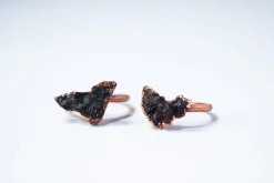 SALE Tektite ring | Raw Tektite stacking ring
