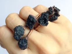 SALE Tektite ring | Raw Tektite stacking ring