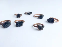 SALE Tektite ring | Raw Tektite stacking ring