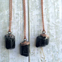 SALE Tourmaline crystal necklace | Raw tourmaline necklace