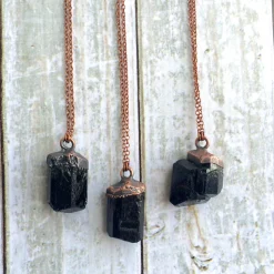 SALE Tourmaline crystal necklace | Raw tourmaline necklace