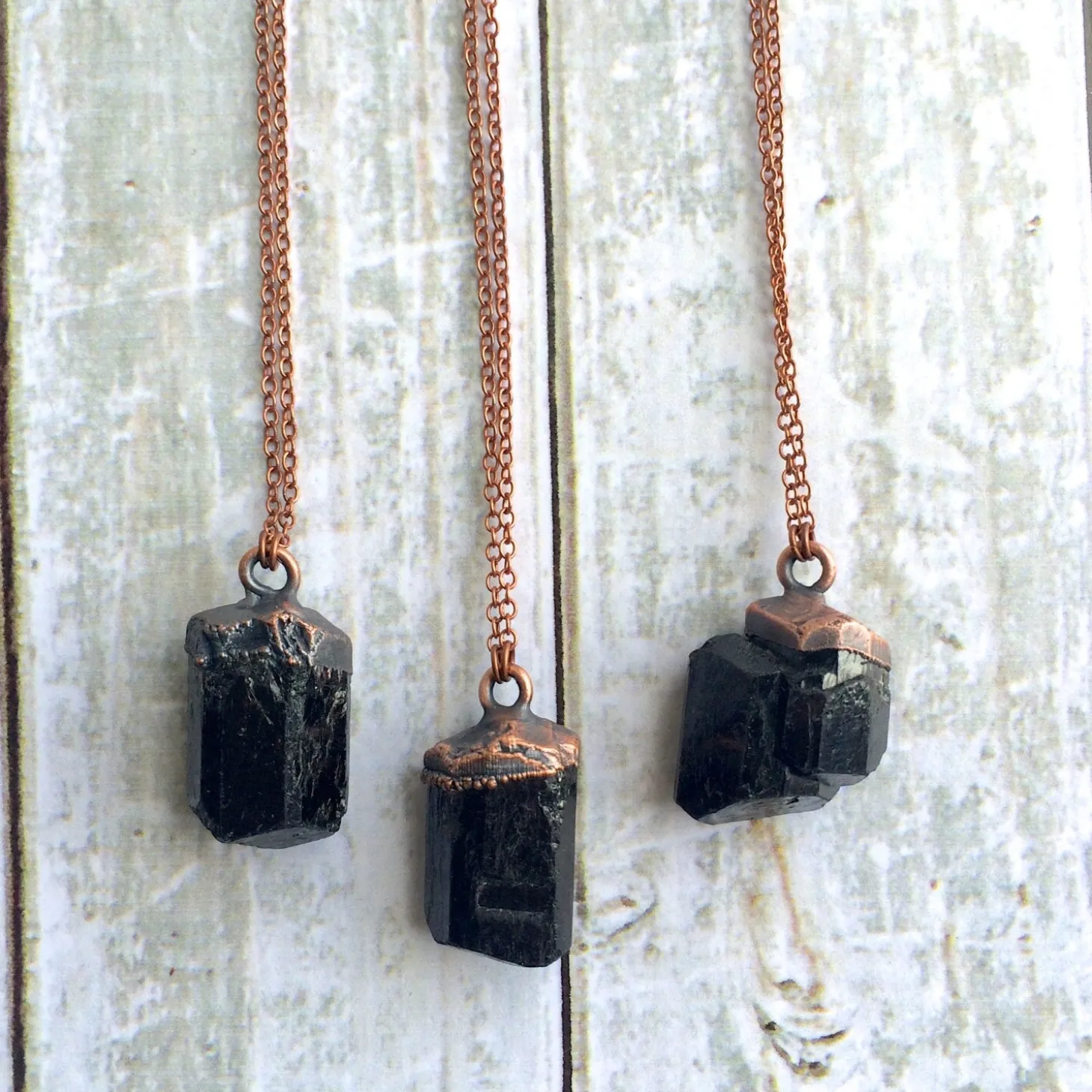 SALE Tourmaline crystal necklace | Raw tourmaline necklace