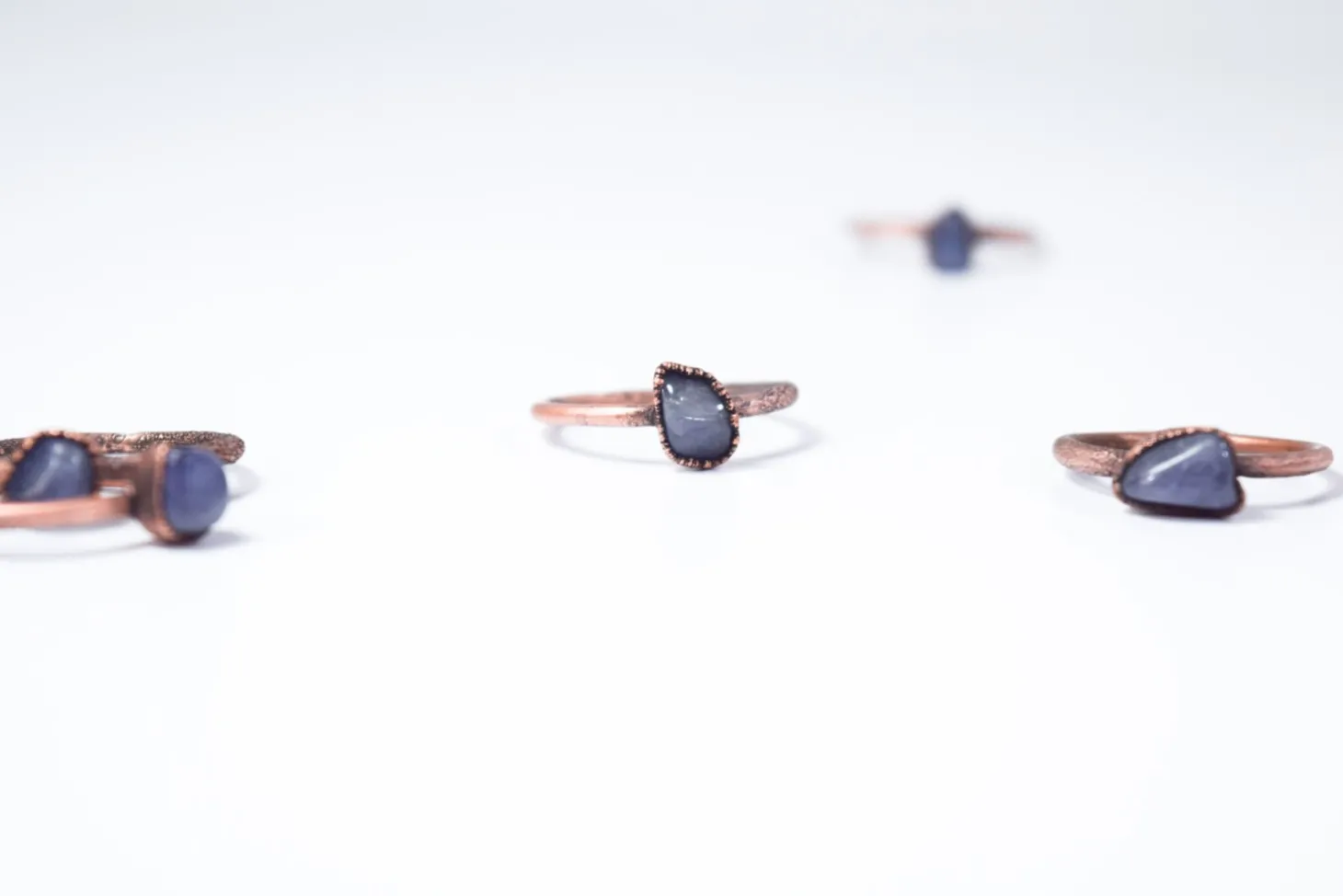 SALE Tumbled tanzanite ring | Stone stacking ring