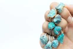 SALE Turquoise nugget ring | Raw turquoise stacking ring