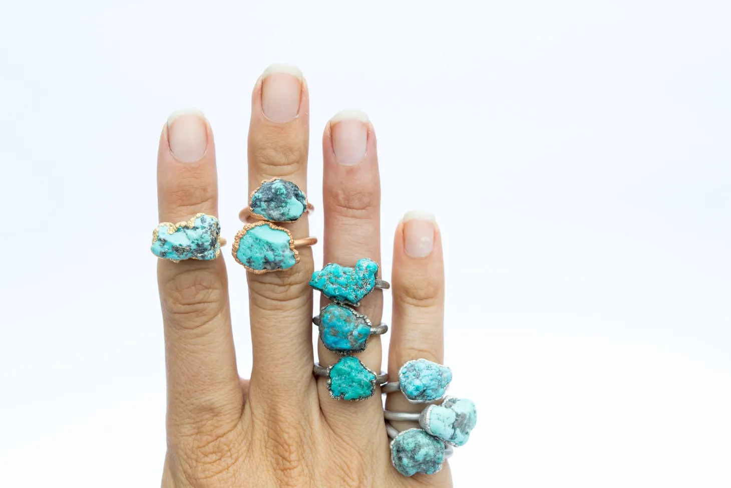SALE Turquoise nugget ring | Raw turquoise stacking ring