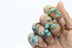 SALE Turquoise nugget ring | Raw turquoise stacking ring