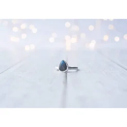 Silver Labradorite feldspar ring | Silver Labradorite Ring