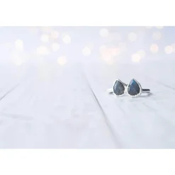 Silver Labradorite feldspar ring | Silver Labradorite Ring