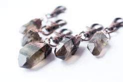 Smokey Quartz crystal keychain | Raw crystal keychain