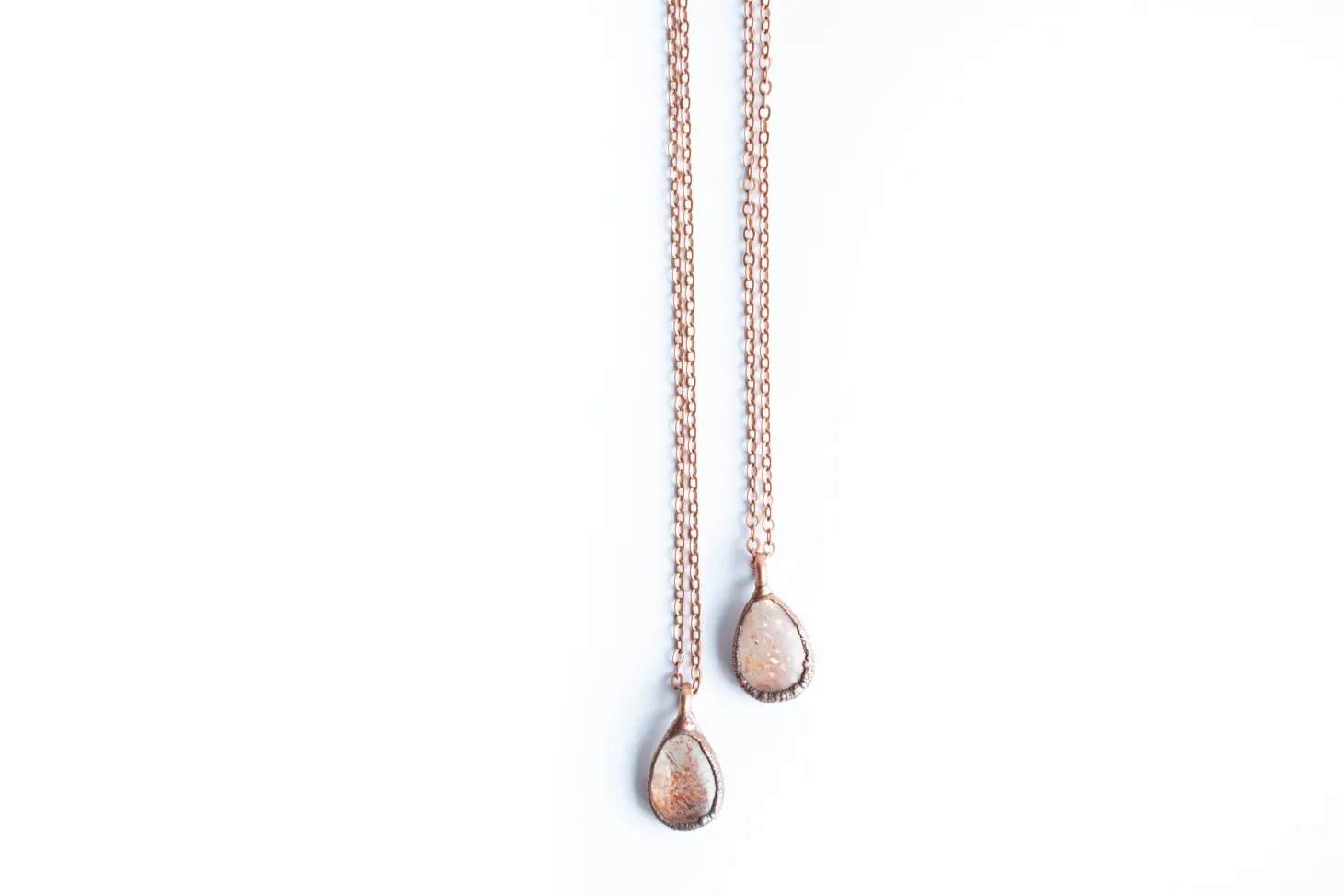 Sunstone necklace | Faceted sunstone necklace