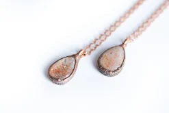 Sunstone necklace | Faceted sunstone necklace