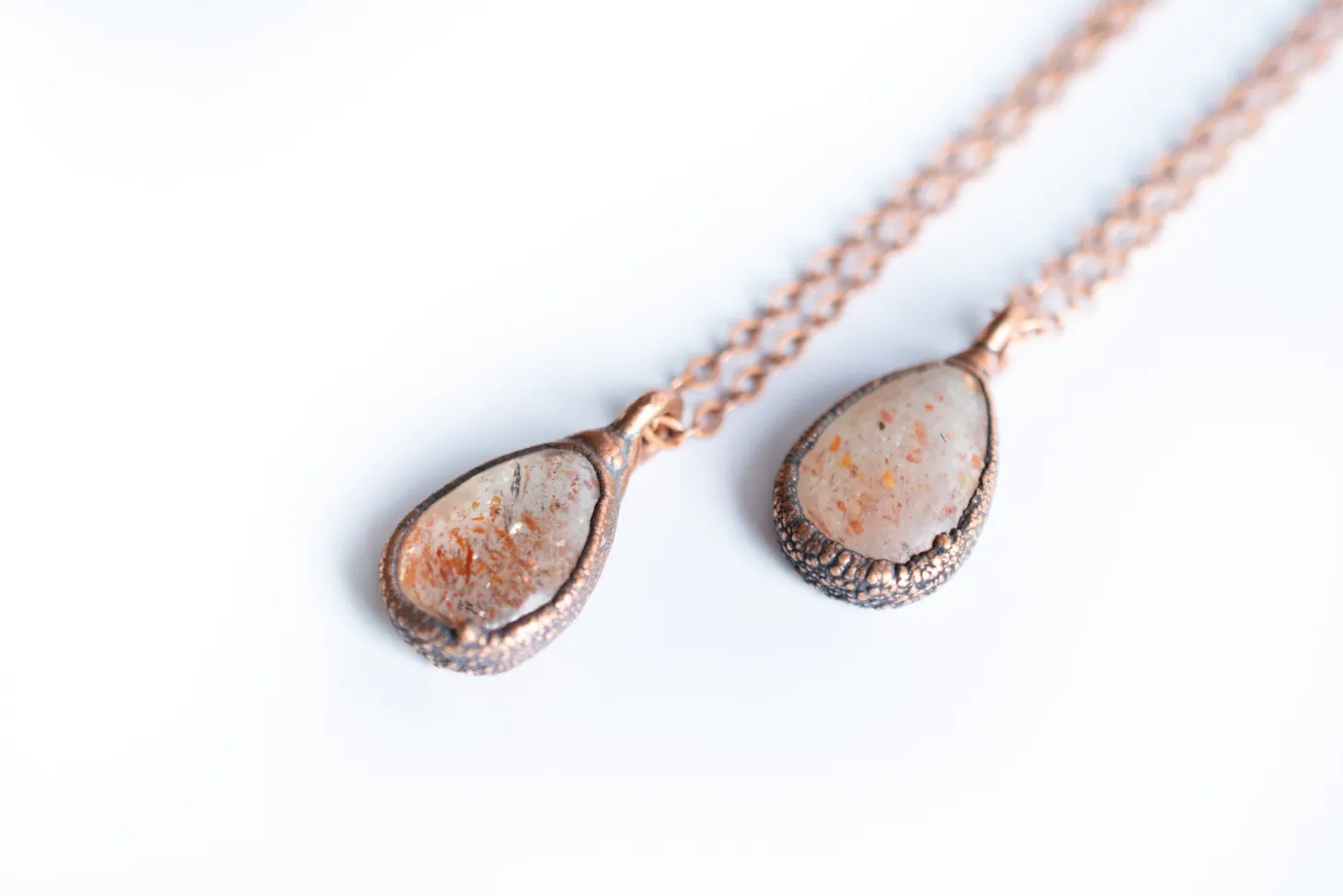 Sunstone necklace | Faceted sunstone necklace
