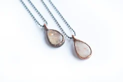 Sunstone necklace | Faceted sunstone necklace