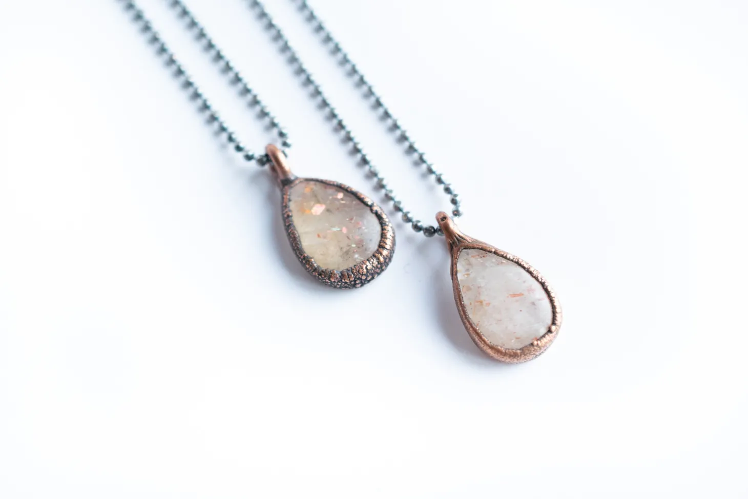 Sunstone necklace | Faceted sunstone necklace