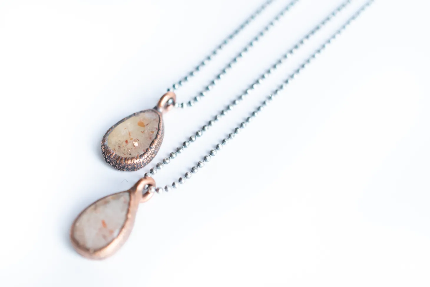 Sunstone necklace | Faceted sunstone necklace