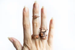 Sunstone ring | Raw sunstone stacking ring