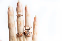 Sunstone ring | Raw sunstone stacking ring