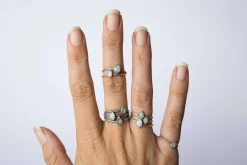 Teardrop opal ring | Rough opal ring
