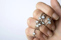 Teardrop opal ring | Rough opal ring