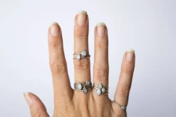 Teardrop opal ring | Rough opal ring