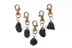 Tektite keychain | Raw crystal keychain