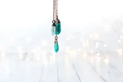 Turquoise nugget necklace | Raw turquoise jewelry
