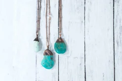 Turquoise nugget necklace | Raw turquoise jewelry