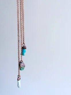 Turquoise nugget necklace | Raw turquoise jewelry