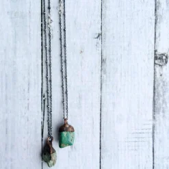 Turquoise nugget necklace | Raw turquoise jewelry
