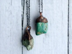 Turquoise nugget necklace | Raw turquoise jewelry