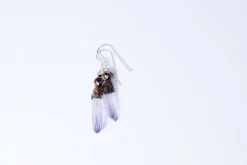 Vera Cruz Amethyst earrings | Raw amethyst pendant earrings