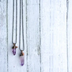 Vera Cruz Amethyst necklace | Raw amethyst pendant
