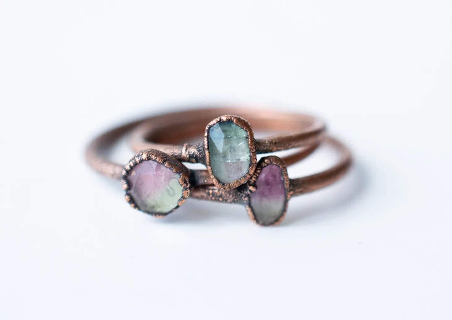 Watermelon tourmaline ring | Faceted tourmaline ring