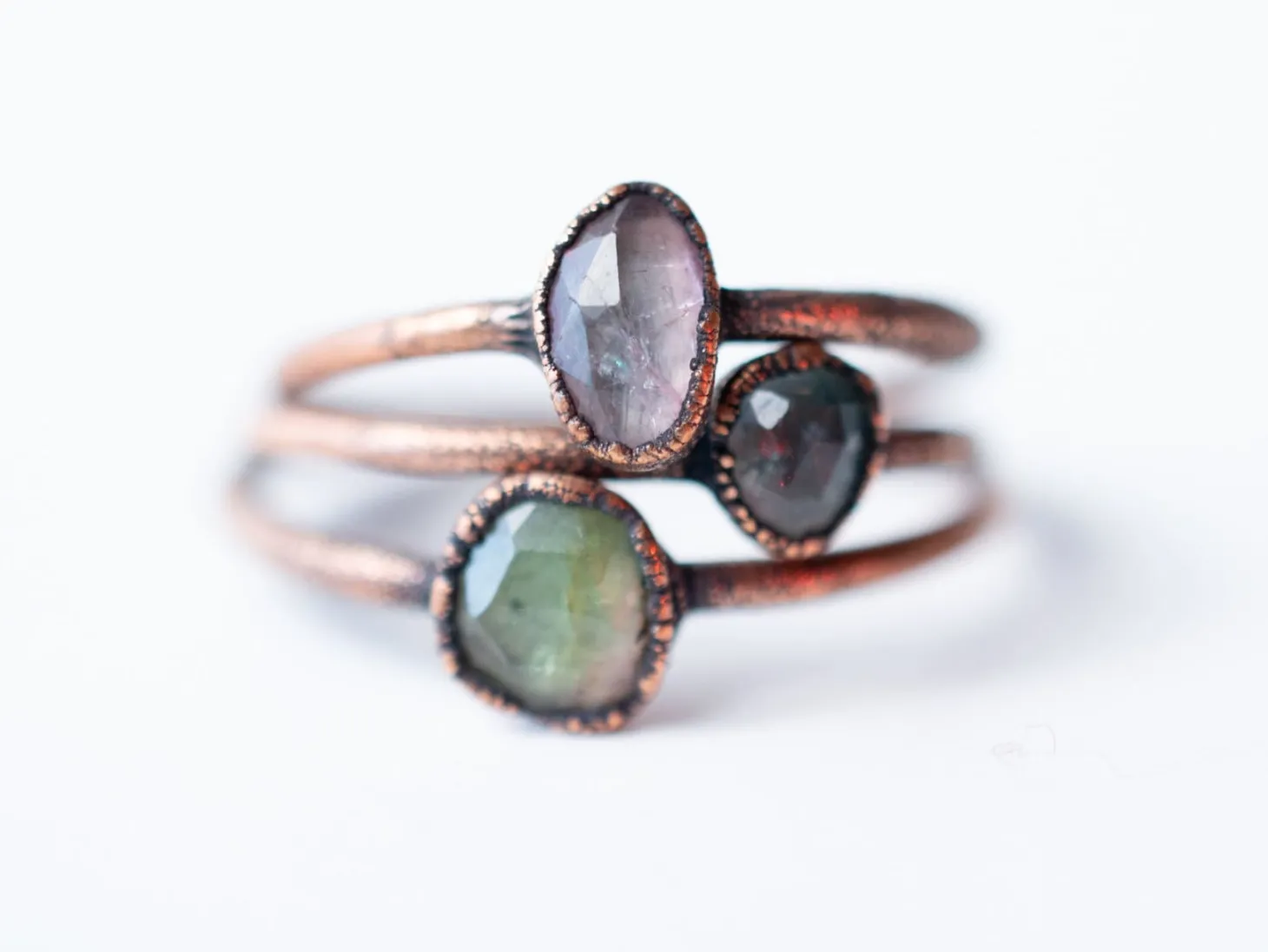 Watermelon tourmaline ring | Faceted tourmaline ring